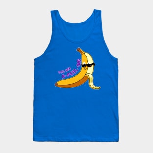 Fun 'You are A-PEEL-ING' Banana Cartoon Design Tank Top